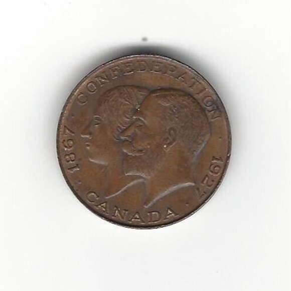 Vintage Canada 1867 - 1927 Confederation Celebration Token / Medal - Picture 1 of 2